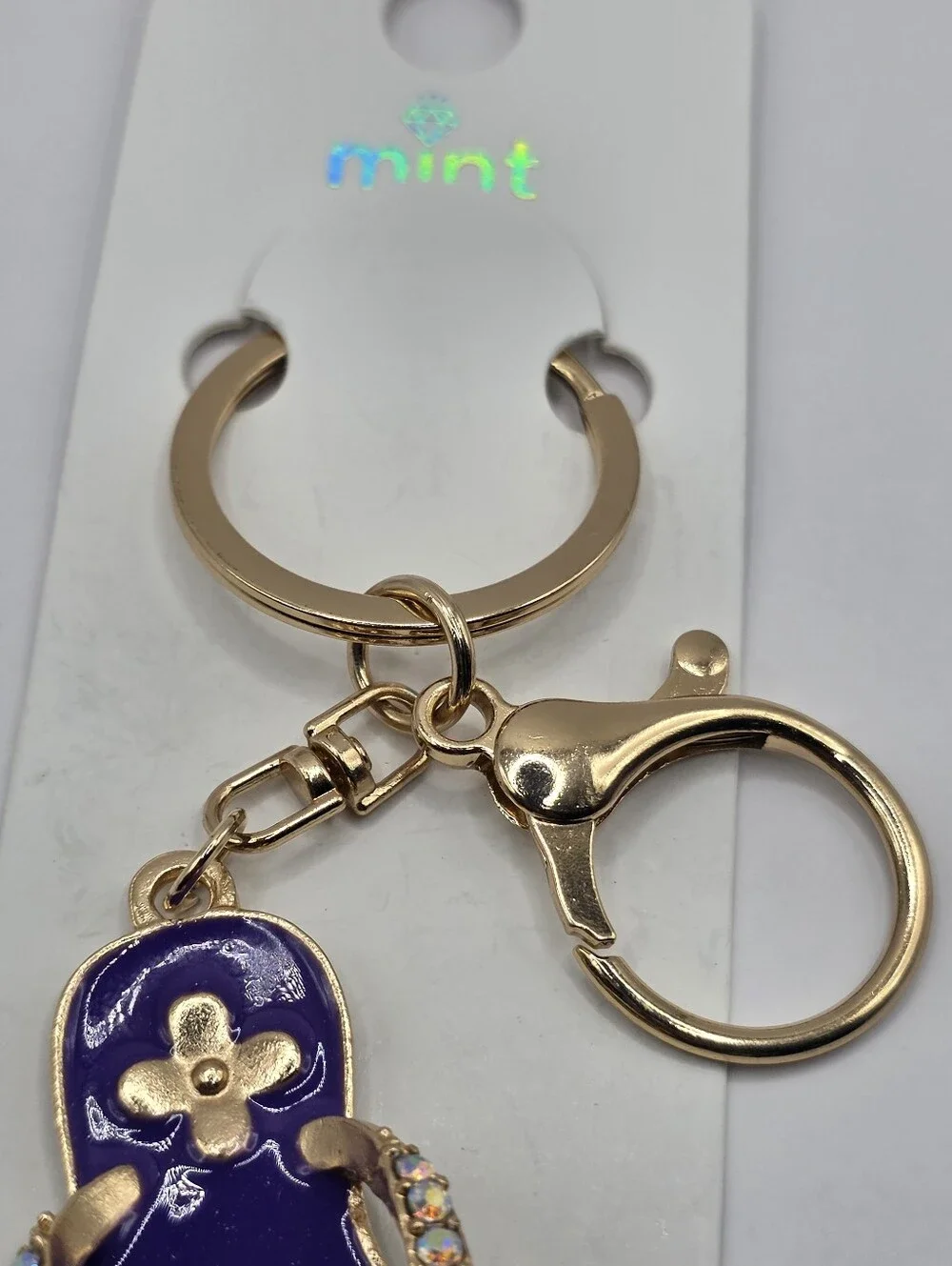 Purple Flip Flop Bag Charm